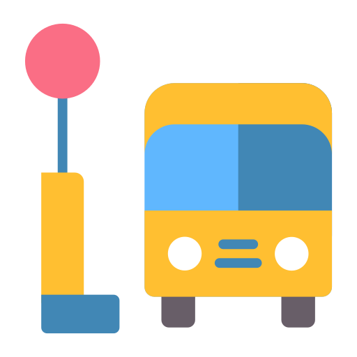estación de autobuses Generic color fill icono