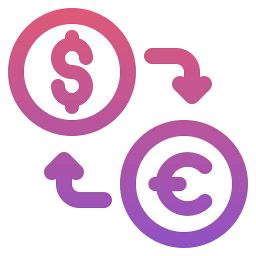 cambio valuta Generic gradient outline icona