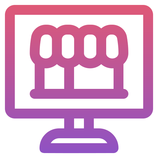 Online shop Generic gradient outline icon