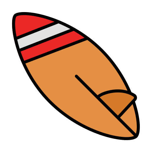 Surfing board Generic color lineal-color icon