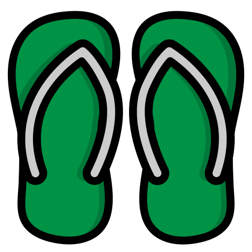 Flip flops Generic color lineal-color icon