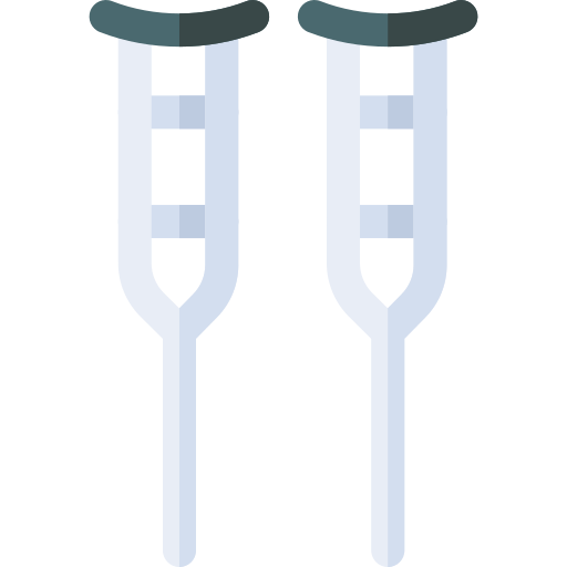 Crutches Basic Rounded Flat icon