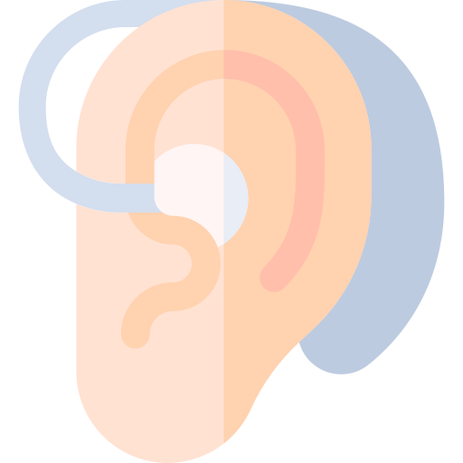 Hearing aid Basic Rounded Flat icon