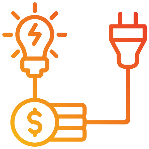 energie kosten Generic gradient outline icoon
