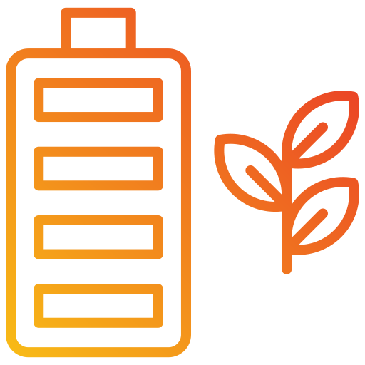 eco-batterij Generic gradient outline icoon