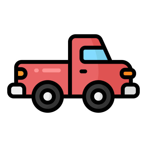 Pick up truck Generic color lineal-color icon
