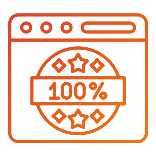 100 procent Generic gradient outline icoon