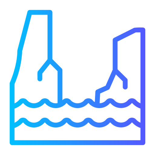 fjord Generic gradient outline icon