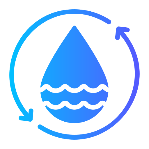 ciclo dell'acqua Generic gradient fill icona