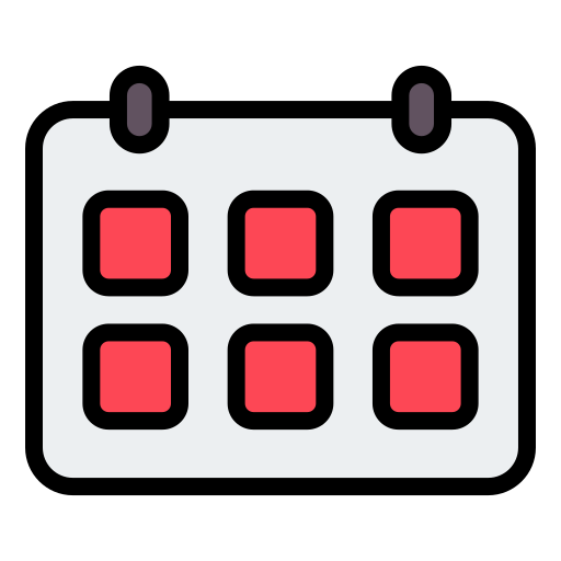 kalendarz biurkowy Generic color lineal-color ikona