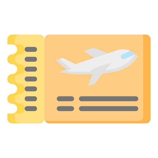 飛行機のチケット Generic color fill icon