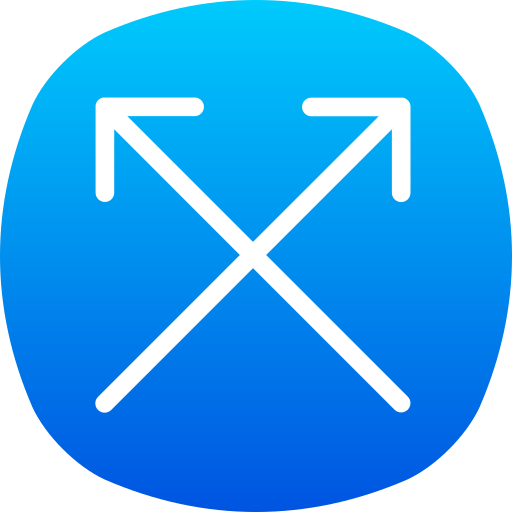 Two arrows Generic gradient fill icon