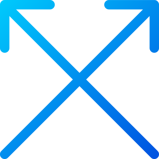 Two arrows Generic gradient outline icon