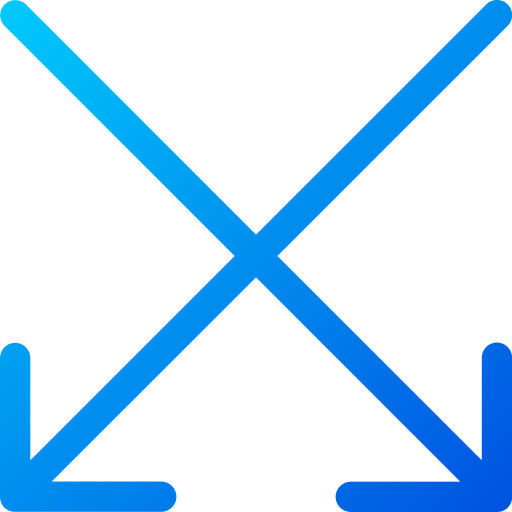 dos flechas Generic gradient outline icono