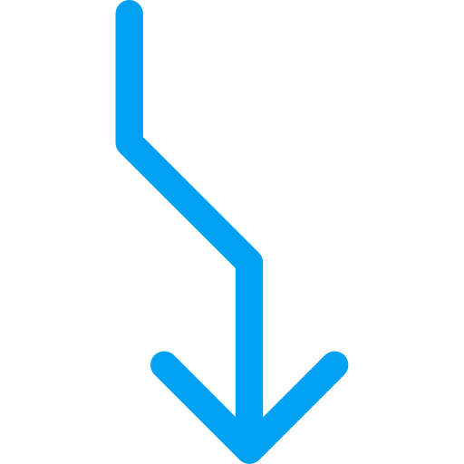 Зигзагообразная стрелка Generic color outline иконка