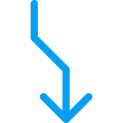 strzałka zygzakowata Generic color outline ikona