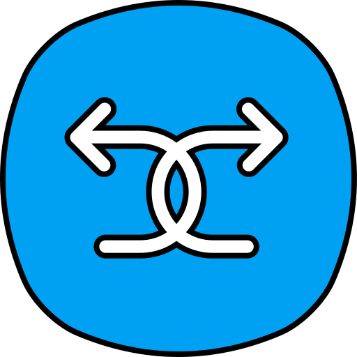 zwei wege Generic color lineal-color icon