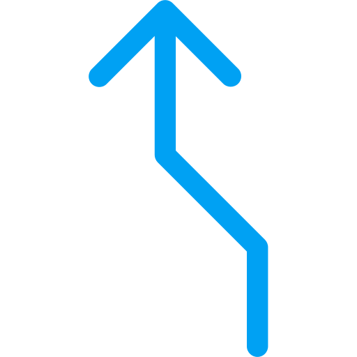 flecha en zig-zag Generic color outline icono