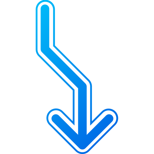 strzałka zygzakowata Generic gradient fill ikona