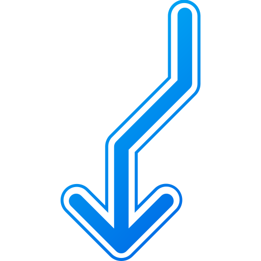 strzałka zygzakowata Generic gradient fill ikona