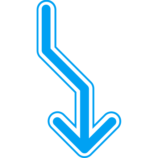 Zigzag arrow Generic color fill icon
