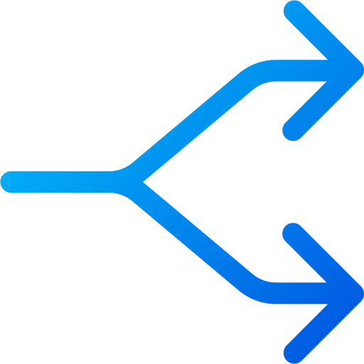 dos caminos Generic gradient outline icono