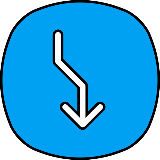 flecha en zig-zag Generic color lineal-color icono