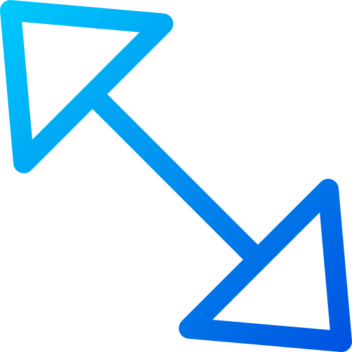 Диагональная стрелка Generic gradient outline иконка