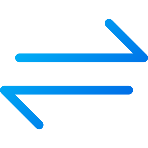 gauche et droite Generic gradient outline Icône