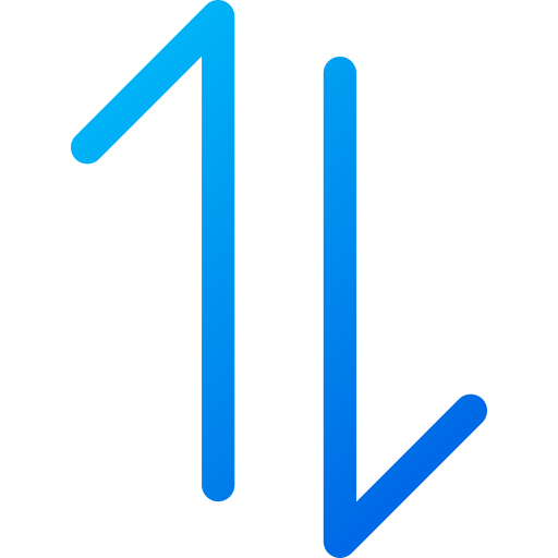 위쪽 및 아래쪽 화살표 Generic gradient outline icon