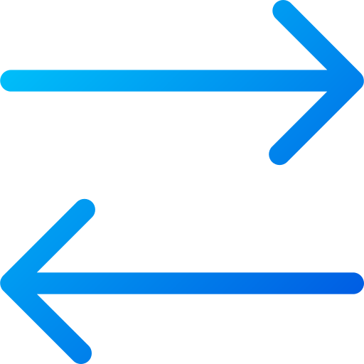 Left and right Generic gradient outline icon