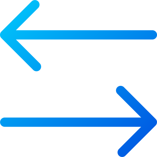 links en rechts Generic gradient outline icoon