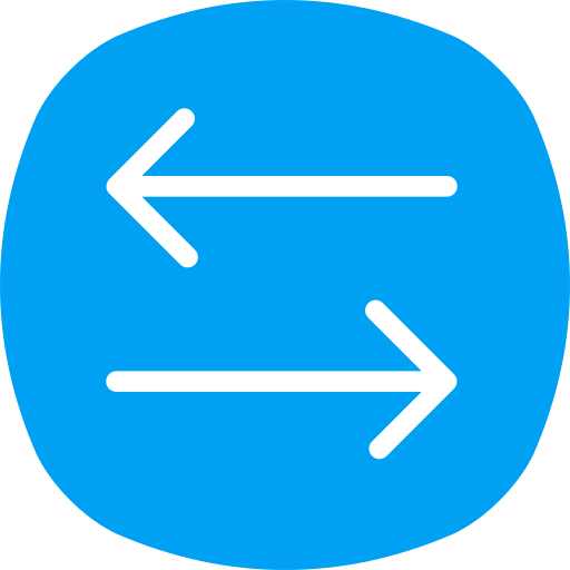 Left and right Generic color fill icon