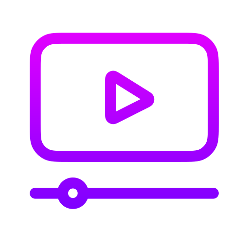 videoplayer Generic gradient outline icon