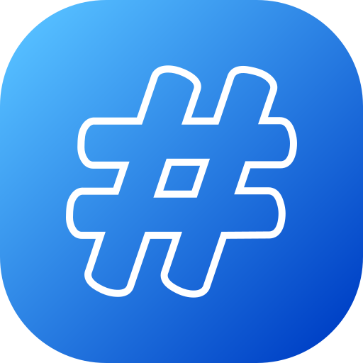 hashtag Generic gradient fill icono