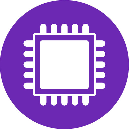 semiconductor Generic color fill icono