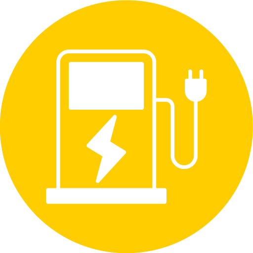 Electric vehicle charger Generic color fill icon