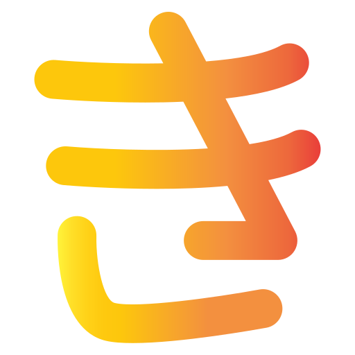 japanisches alphabet Generic gradient fill icon