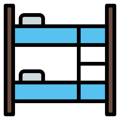 Bunk bed Generic color lineal-color icon
