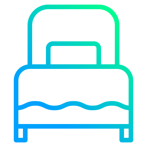 Односпальная кровать Generic gradient outline иконка