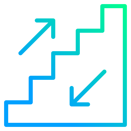 scale Generic gradient outline icona