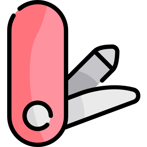 nóż Kawaii Lineal color ikona