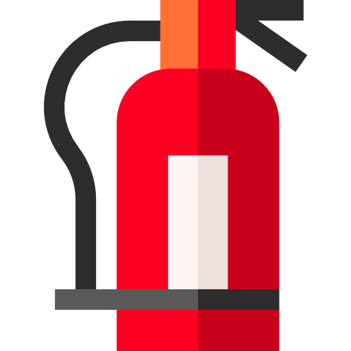 Fire extinguisher Basic Straight Flat icon