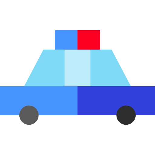 Police car Basic Straight Flat icon