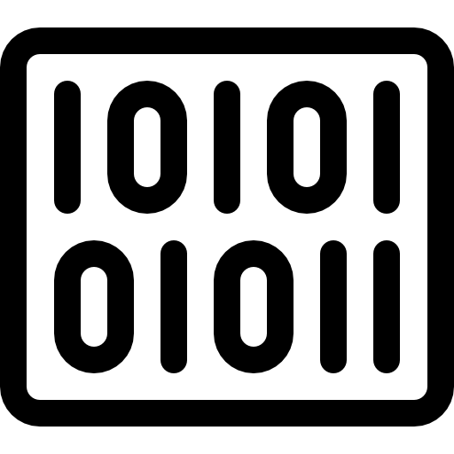 código binario Basic Rounded Lineal icono