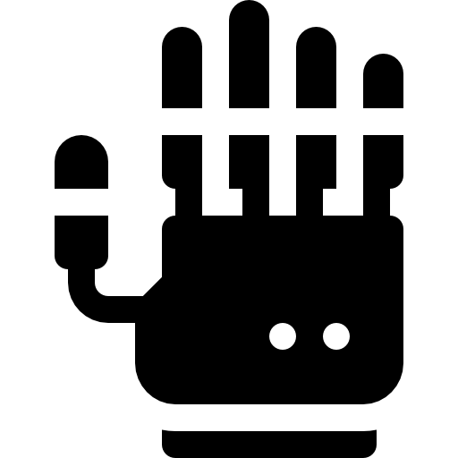 main robotique Basic Rounded Filled Icône