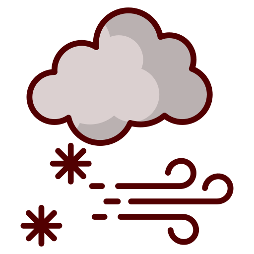 sneeuwstorm Generic color lineal-color icoon