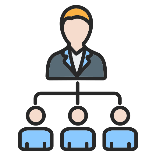 Organization structure Generic color lineal-color icon