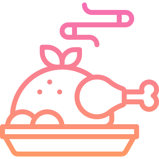 Roasted chicken Generic gradient outline icon