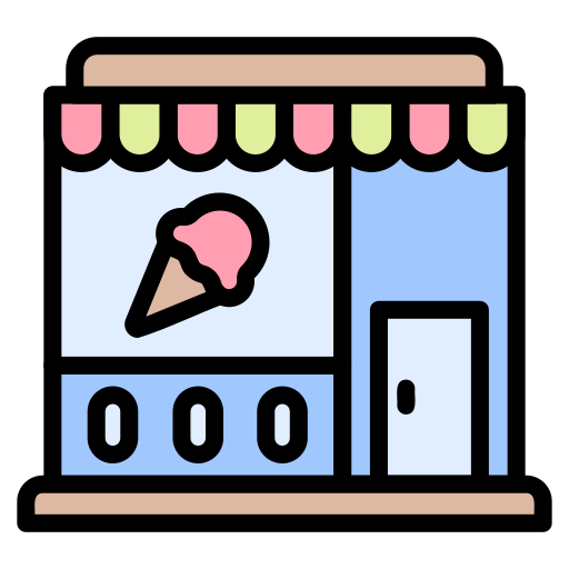 Ice cream shop Generic color lineal-color icon